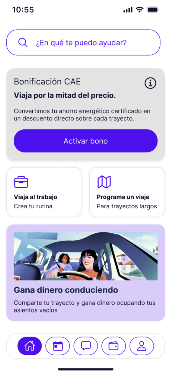 WAIIS — pantalla principal de la app.